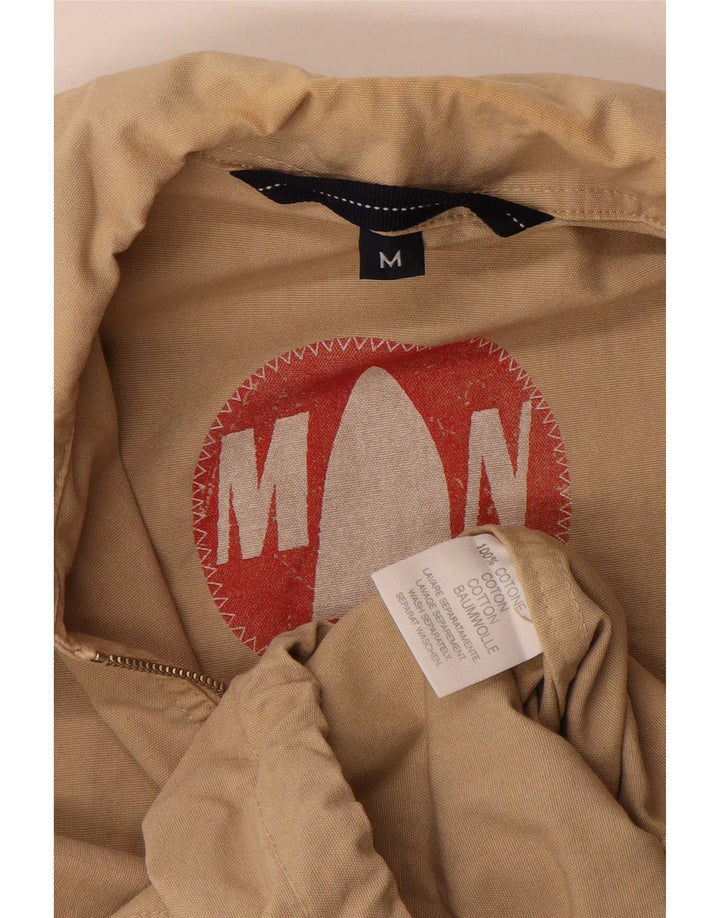 Jaqueta bomber masculina Murphy & Nye Reino Unido 38 algodão bege médio