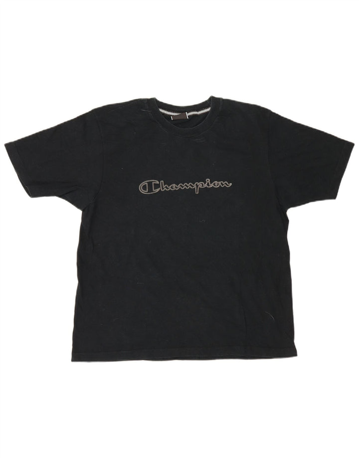 Camiseta masculina gráfica Champion Top médio preto