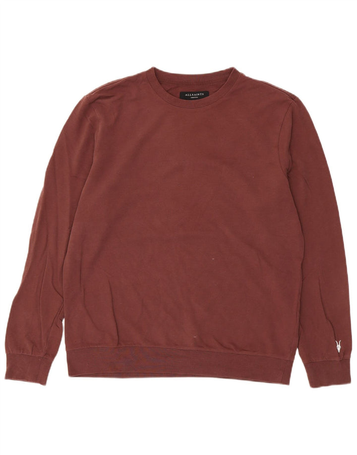 All Saints moletom masculino jumper médio marrom algodão