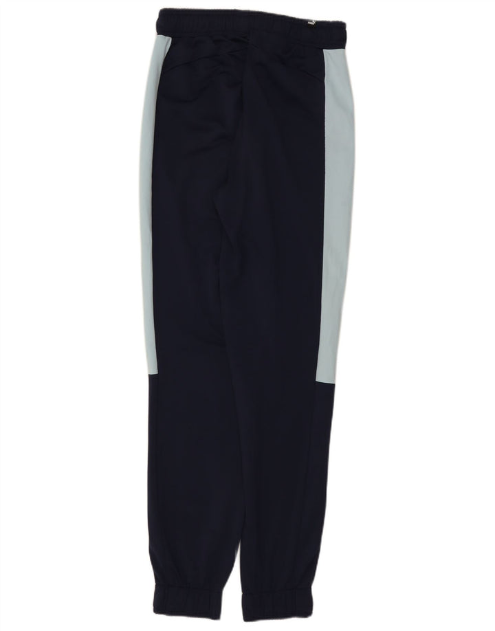 Calça de treino masculina Puma Joggers pequeno azul marinho Colourblock poliéster