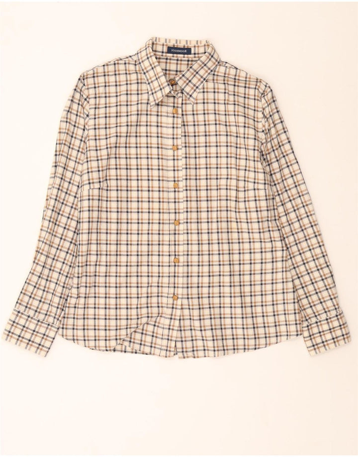 HIGHMOOR Womens Shirt EU 44 XL Beige Check Cotton Vintage Highmoor and Second-Hand Highmoor from Messina Hembry 