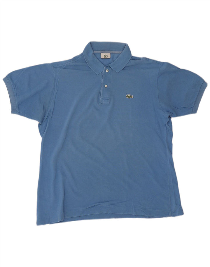 Camisa polo masculina Lacoste tamanho 5 grande algodão azul