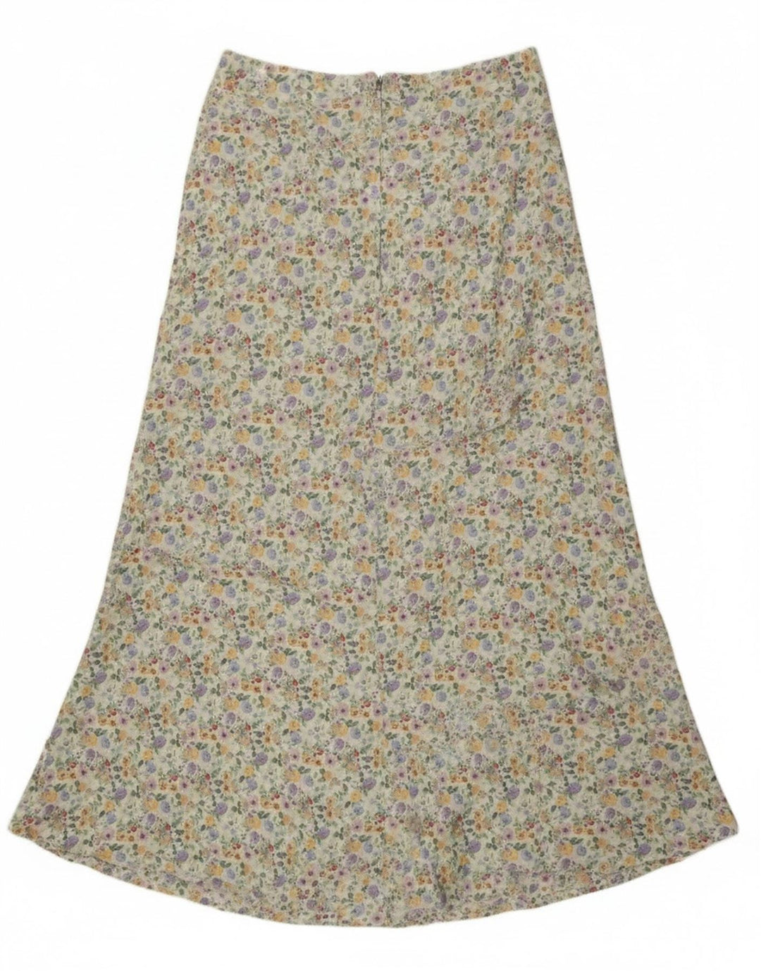 Zara Saia maxi feminina cintura alta pequena W26 poliéster floral multicolorido