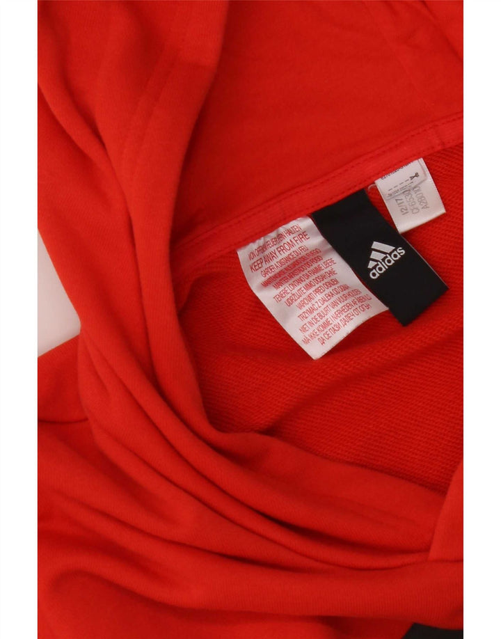 Adidas Mens Graphic Hoodie Jumper Pequeno Laranja