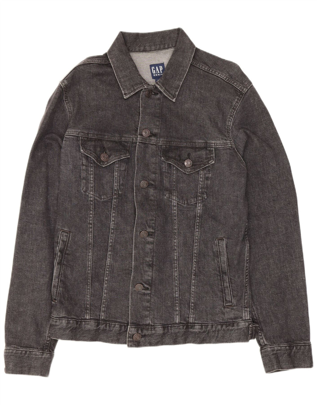 Jaqueta jeans masculina Gap UK 34 XS algodão cinza