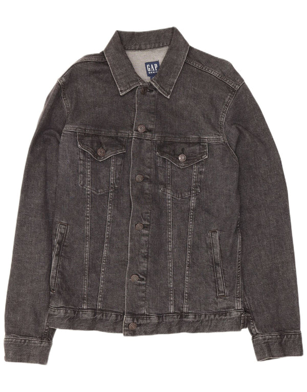 Jaqueta jeans masculina Gap UK 34 XS algodão cinza