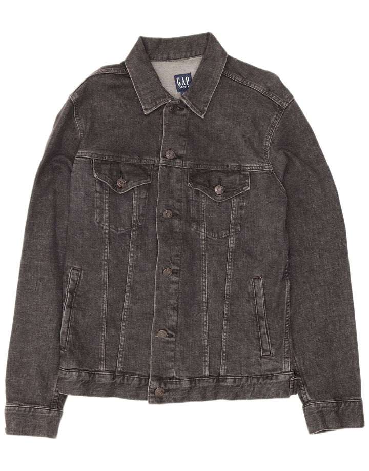 Jaqueta jeans masculina Gap UK 34 XS algodão cinza