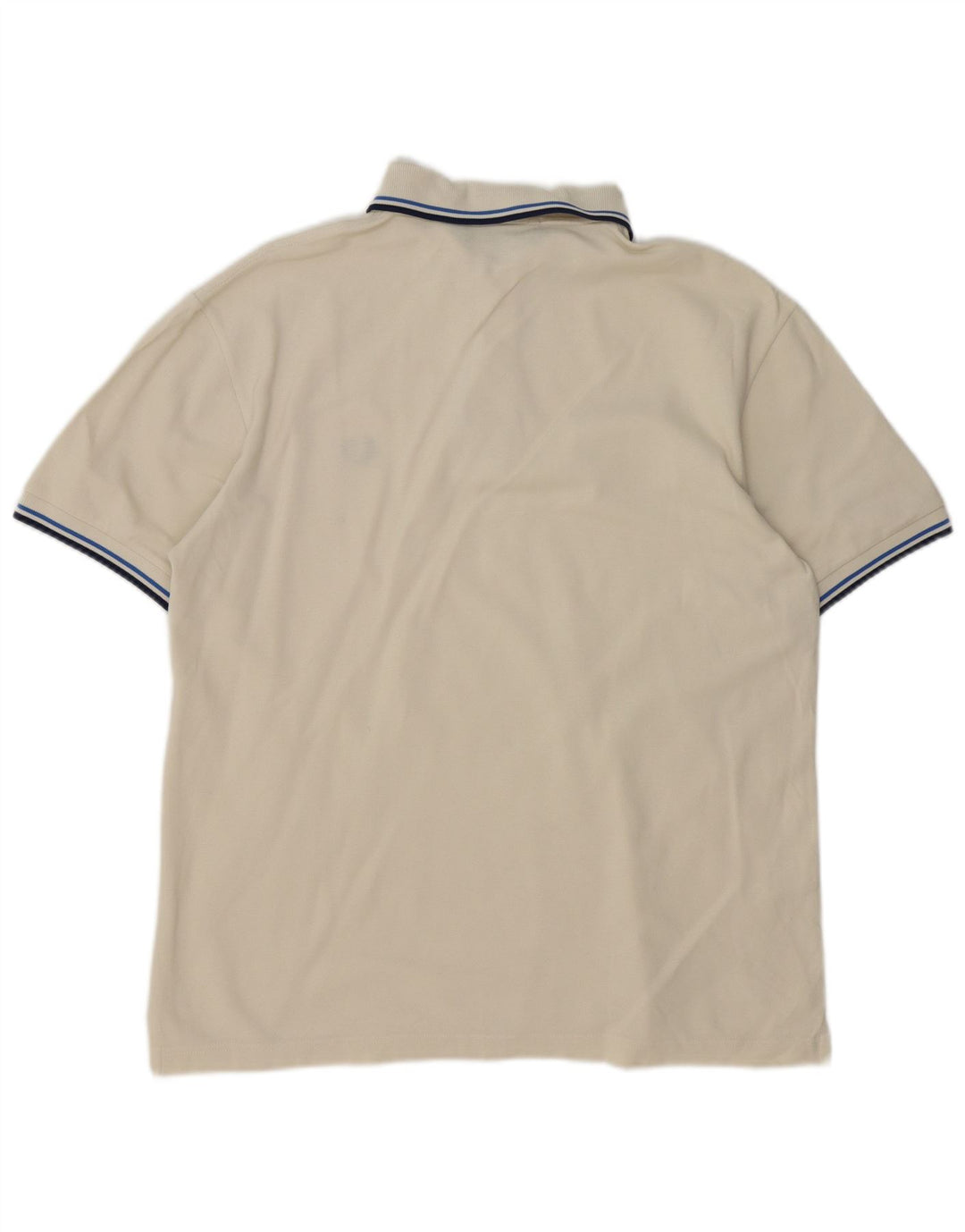 Camisa polo masculina Fred Perry de algodão listrado branco médio