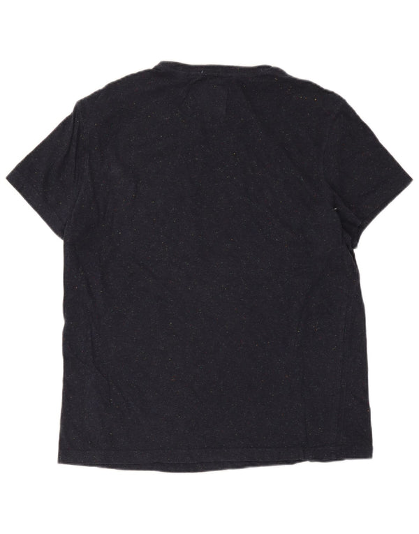 Jack Wills Mens Slim Fit Camiseta Top XL Azul Marinho Salpicado de Algodão