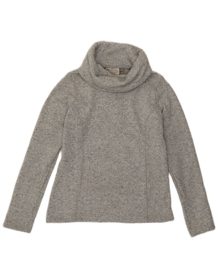 Suéter feminino Mountain Warehouse com gola redonda Reino Unido 10 pequeno cinza manchado