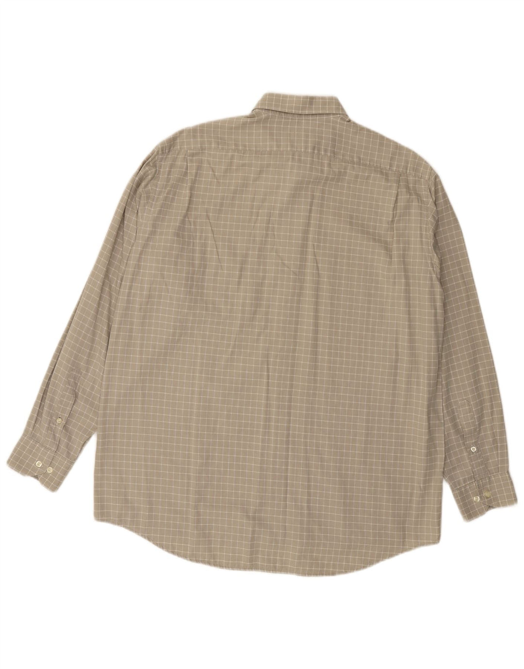 Camisa masculina LACOSTE tamanho 41 grande algodão xadrez cinza
