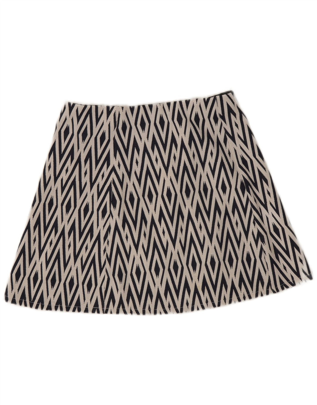 Zara Womens Trafaluc Mini Saia Médio W28 Azul Marinho Geométrico