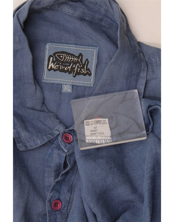 Trussardi Mens Straight Jeans W31 L30 Azul Algodão