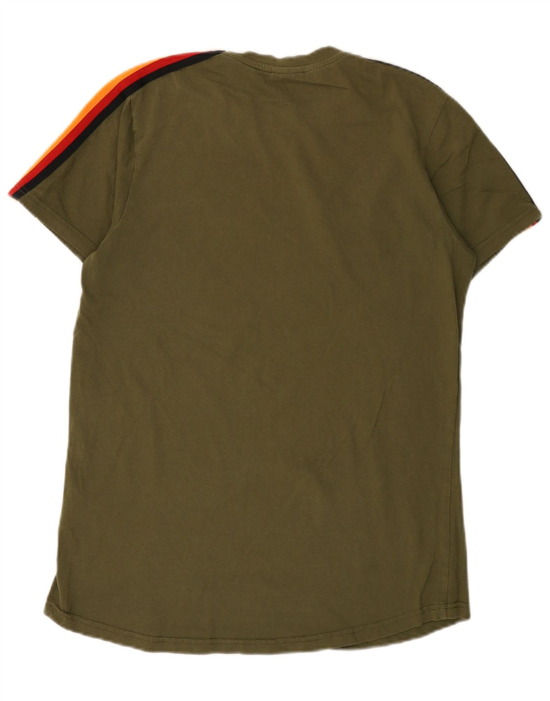 Camiseta masculina Ellesse Top médio verde algodão colorblock