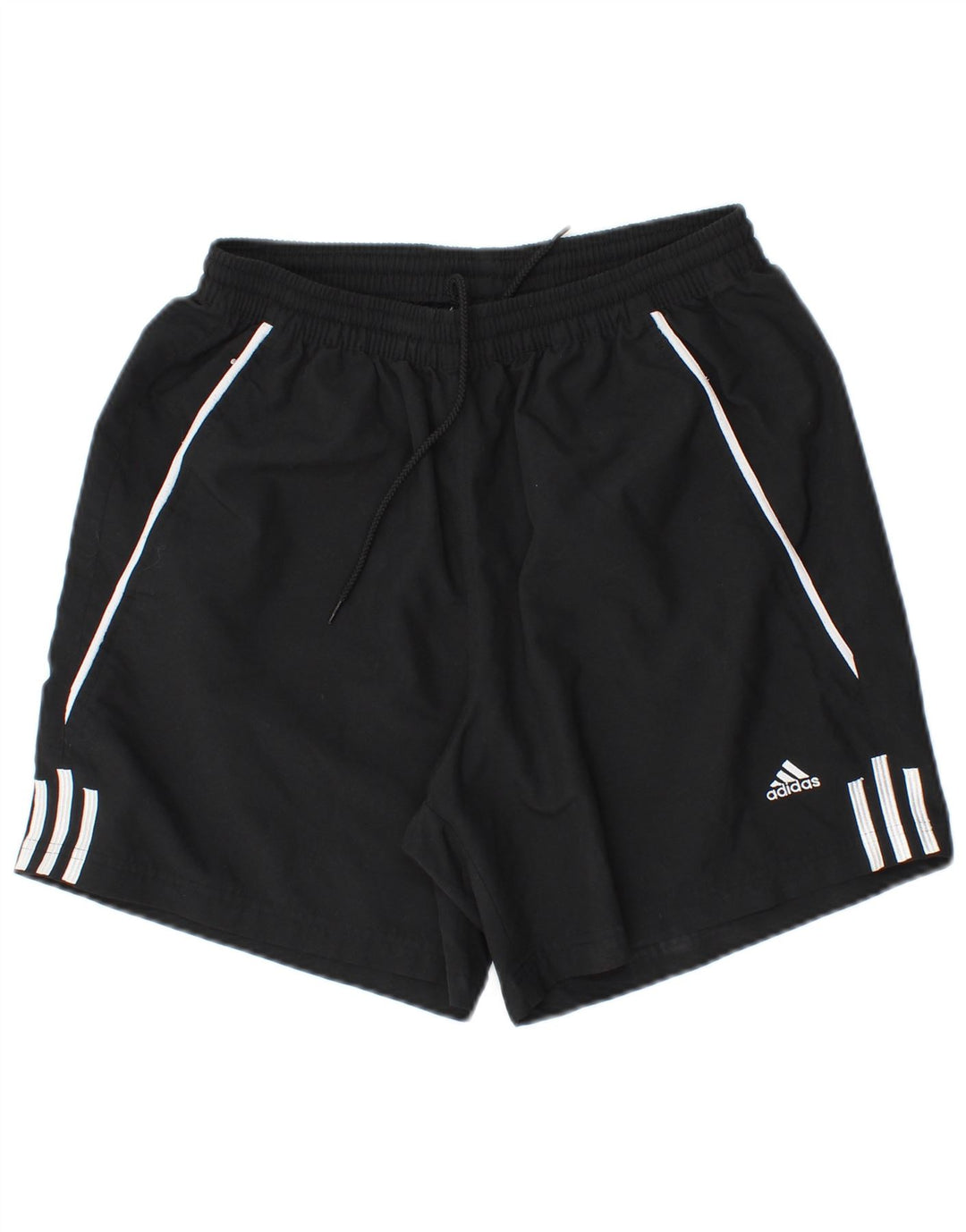 Shorts esportivos masculinos Adidas médio preto poliéster