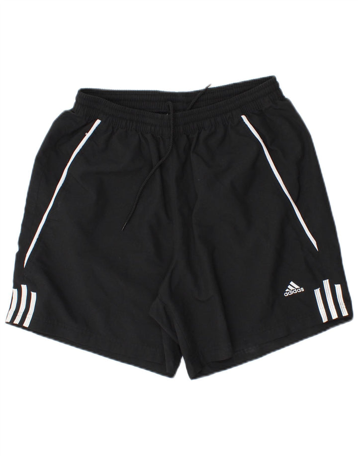 Shorts esportivos masculinos Adidas médio preto poliéster