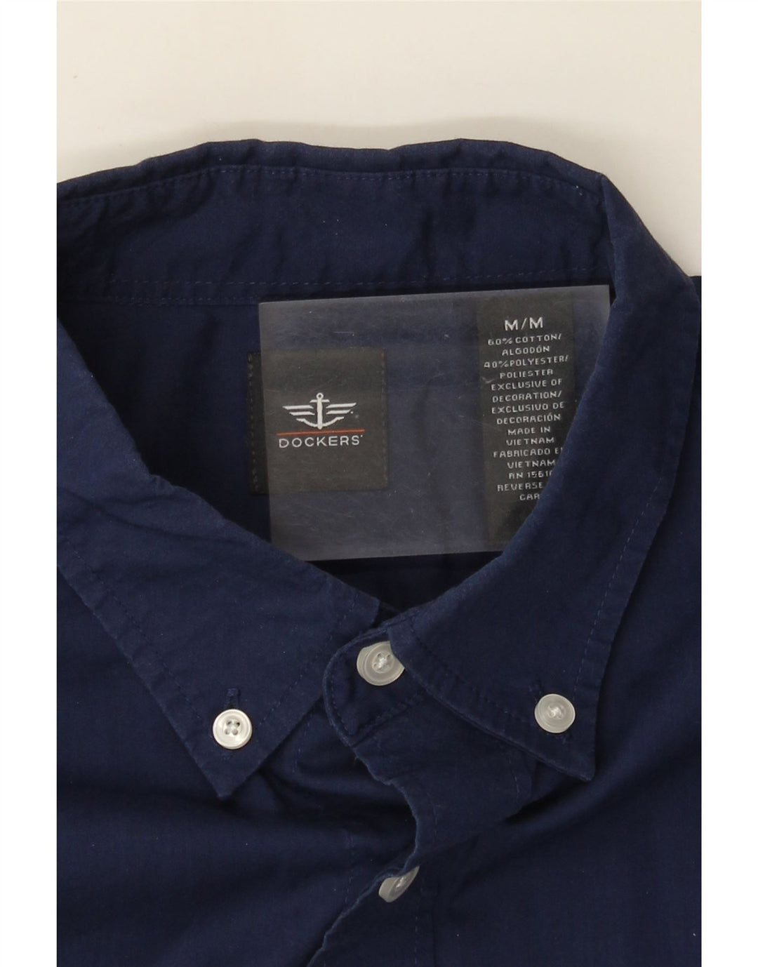 Camisa masculina Dockers médio azul marinho algodão
