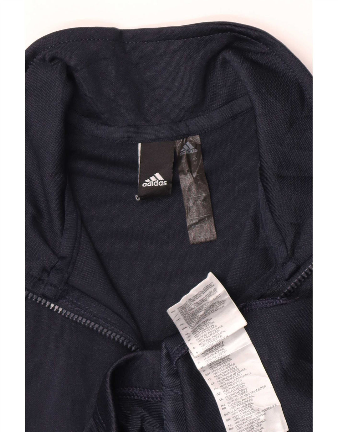 Adidas Mens Tracksuit Top Jacket Médio Azul Marinho Poliéster