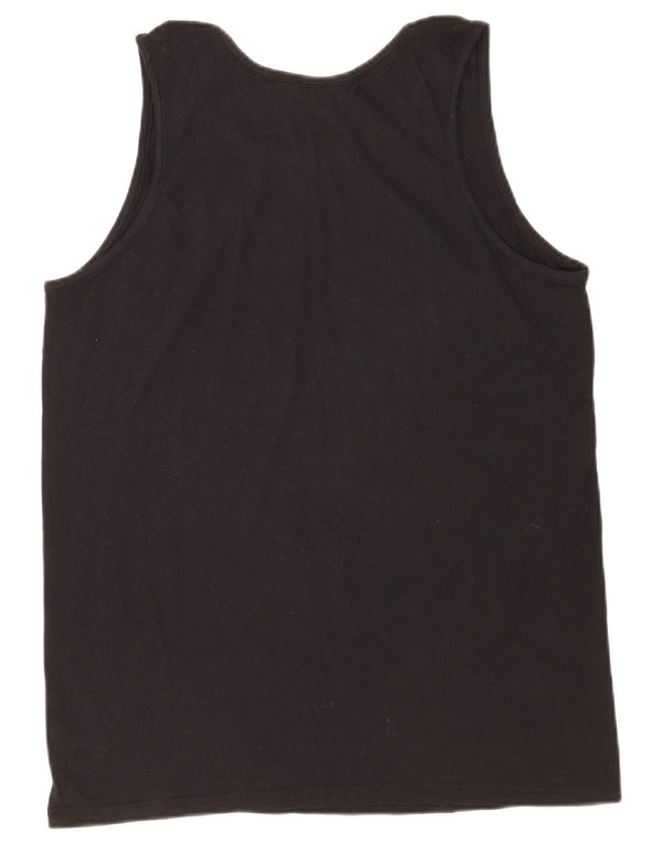 Kappa Mens Colete Top XL Algodão Preto