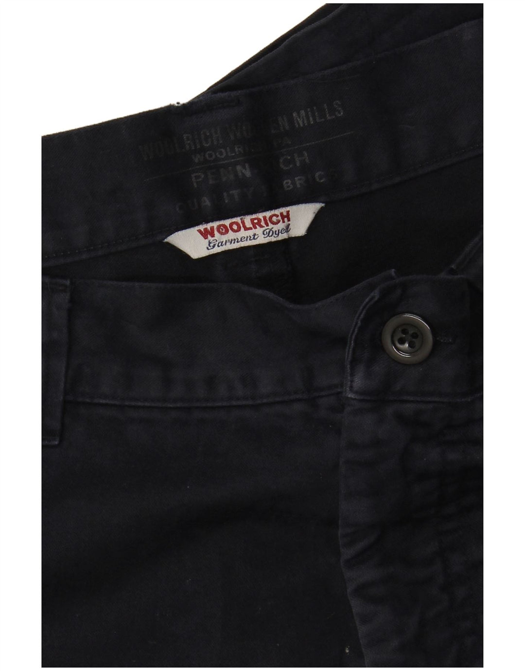 Calça chino masculina WOOLRICH reta W34 L28 azul marinho