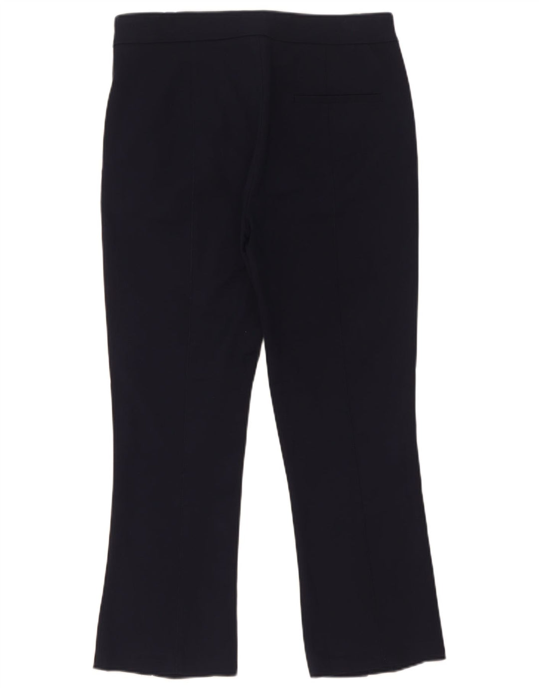 Calça feminina Zara Bootcut Chino pequena W29 L26 azul marinho