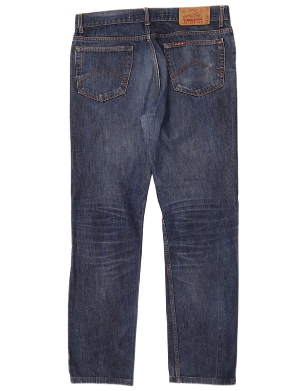 Carrera Mens 700 Regular Fit Straight Jeans W34 L33 Azul Algodão