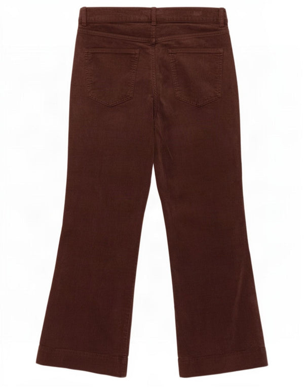 Marks & Spencer Womens Bootcut Corduroy Trousers UK 14 Medium W30 L27 Brown