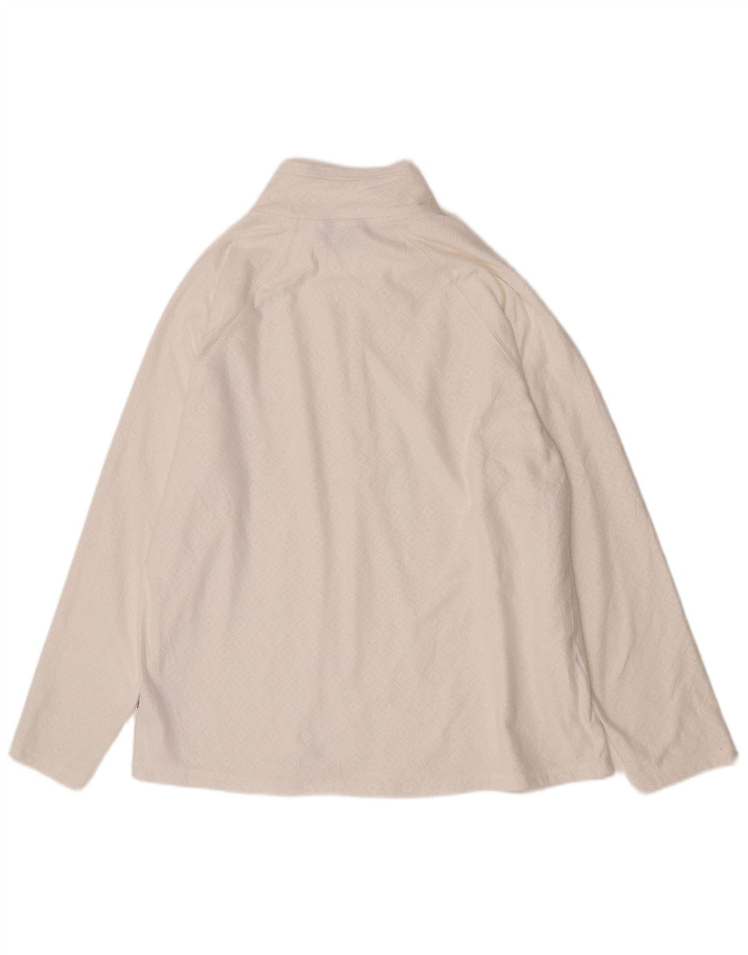 Eddie Bauer pulôver feminino com zíper e gola alta Reino Unido 18 XL branco geométrico