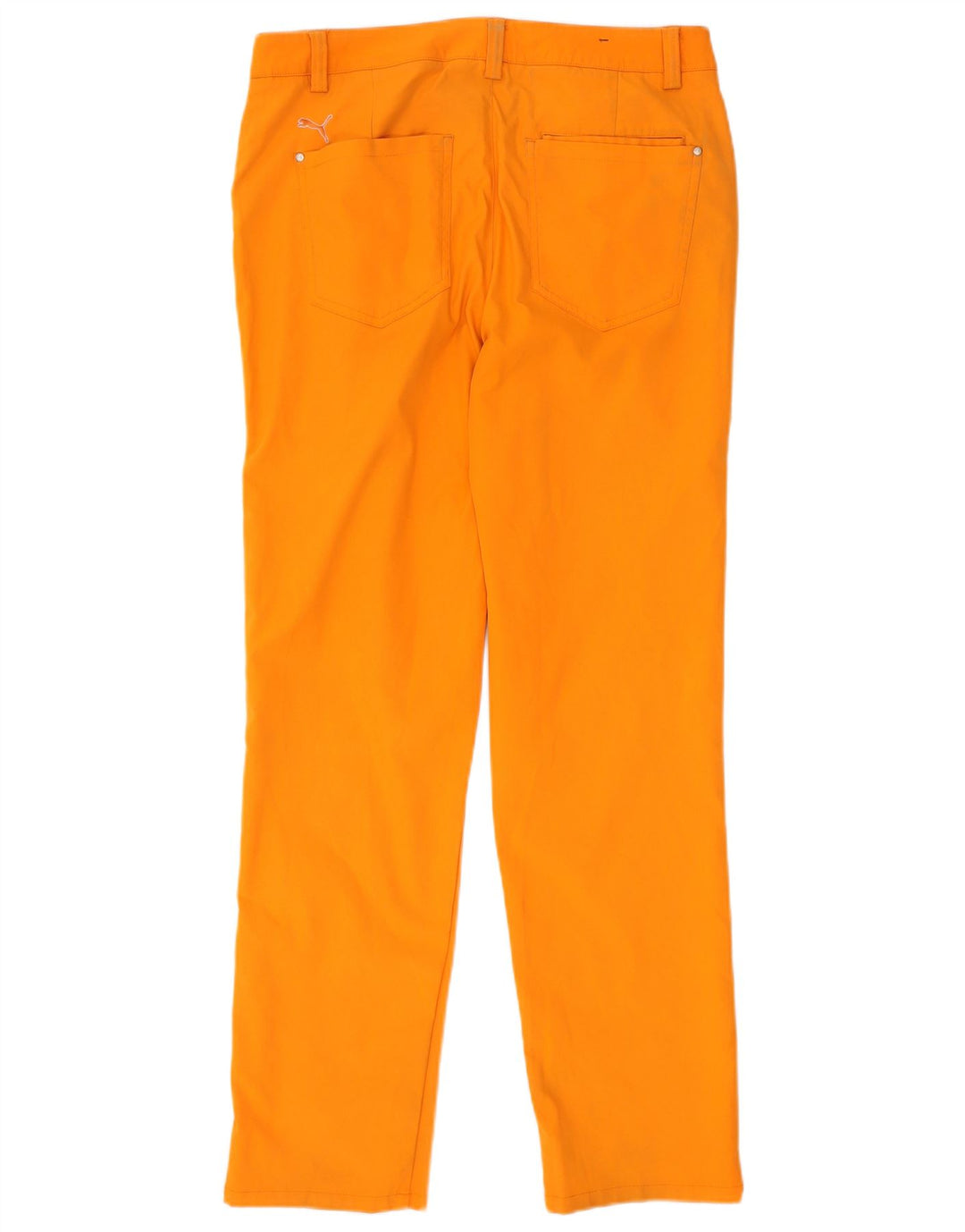 Calça casual reta masculina Puma W32 L32 poliéster laranja