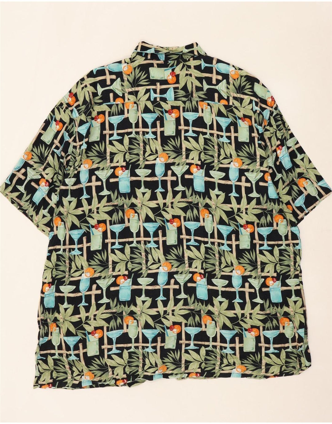 PIERRE CARDIN Camisa masculina de manga curta com padrão abstrato XL multicolorida