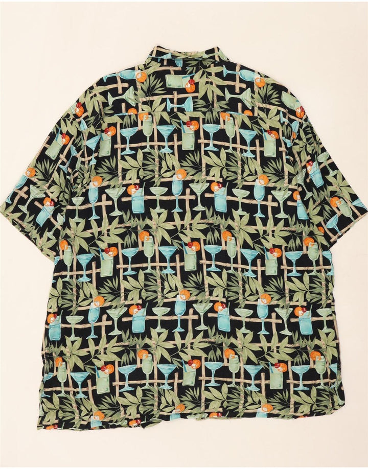 PIERRE CARDIN Camisa masculina de manga curta com padrão abstrato XL multicolorida