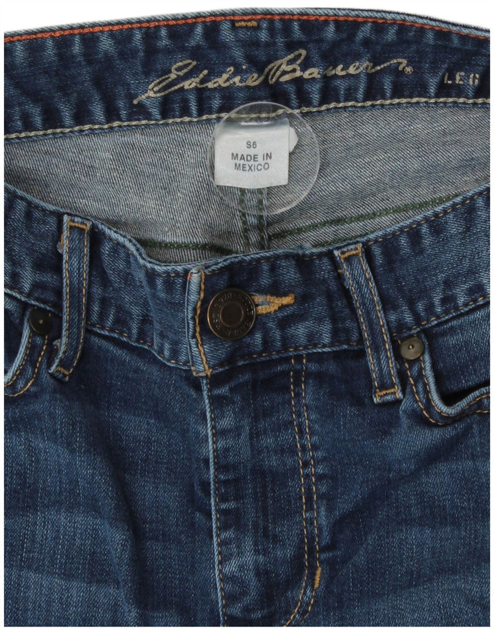 Eddie Bauer Jeans Curvy Bootcut Feminino EUA 6 Médio W28 L30 Azul Algodão