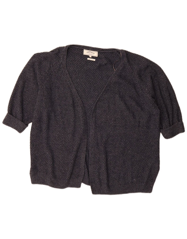 Suéter cardigã aberto de manga 3/4 Fat Face feminino grande Reino Unido 18 XL cinza