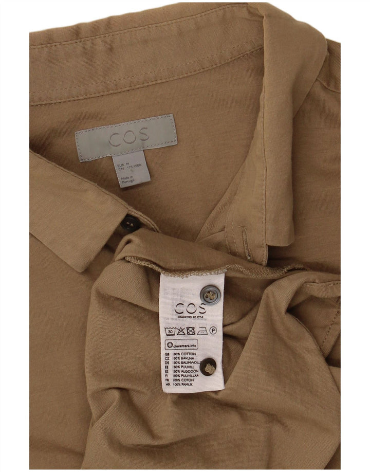 Camisa masculina Cos de algodão cáqui médio
