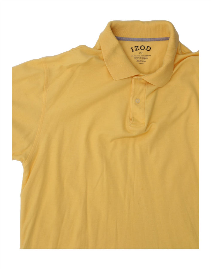 IZOD Mens Polo Shirt Large Yellow Cotton Vintage Izod and Second-Hand Izod from Messina Hembry 
