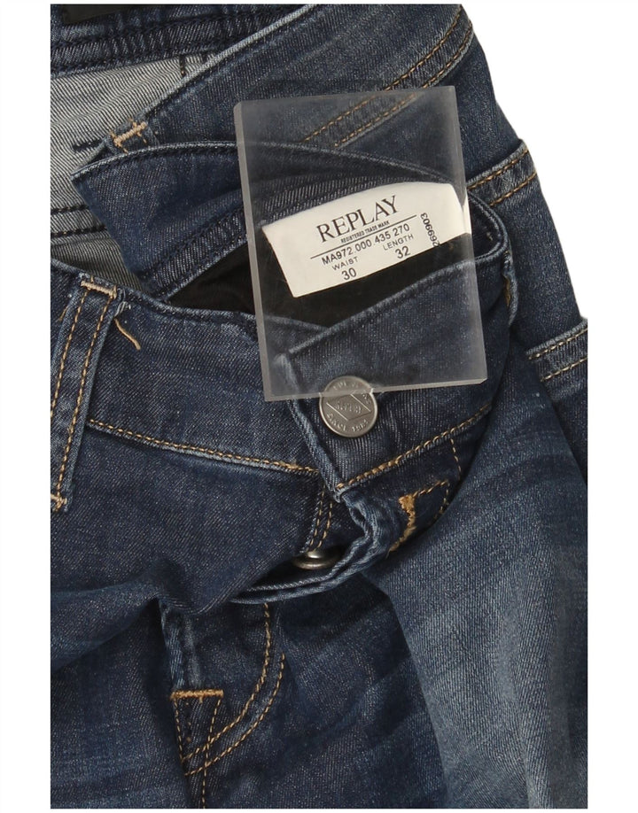 Replay Jeans Grover Slim Feminino W30 L32 Azul Marinho