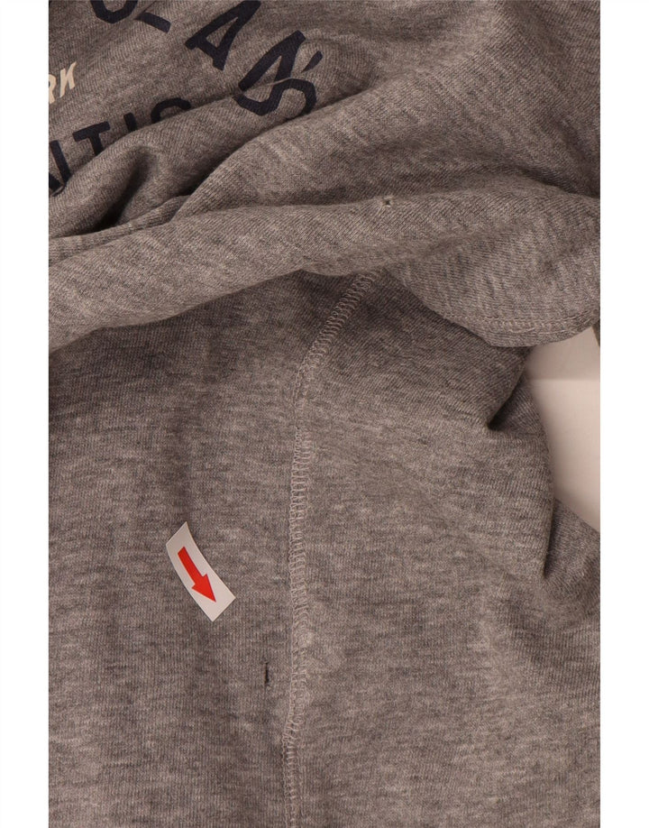 Suéter com capuz gráfico masculino Levi's médio cinza algodão