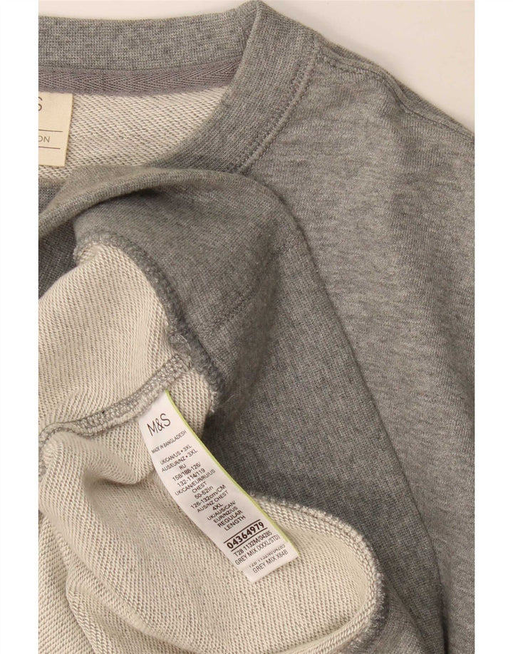 Suéter masculino Marks & Spencer 3XL algodão cinza
