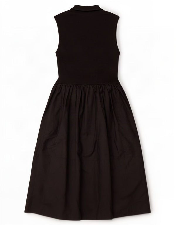 Zara Vestido feminino sem mangas princesa Reino Unido 12 algodão preto médio