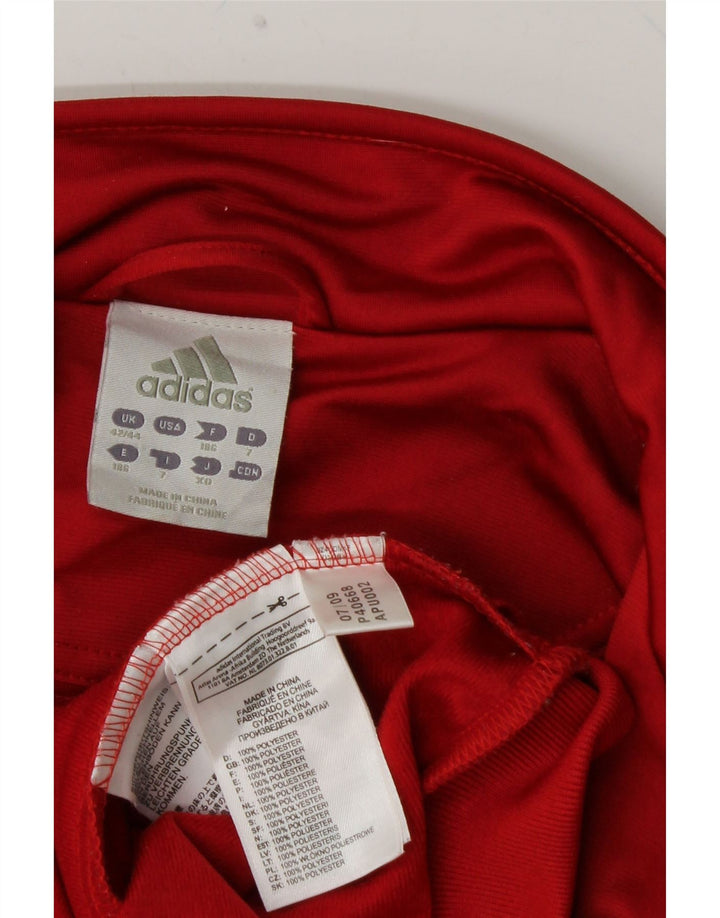 ADIDAS Mens Tracksuit Top Jacket UK 42/44 Grande Vermelho Colourblock Poliéster