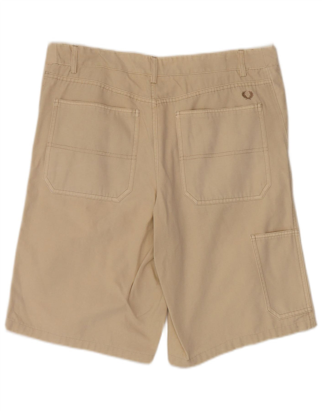 Shorts casuais masculinos FRED PERRY IT 48 médio W36 algodão bege