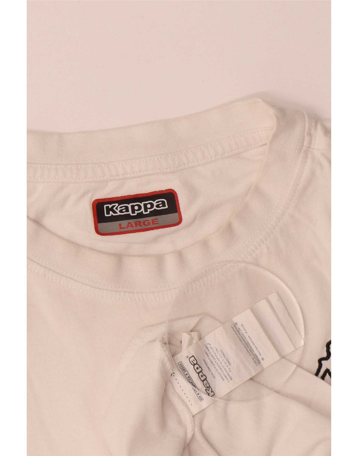 Camiseta masculina Kappa Top grande algodão branco