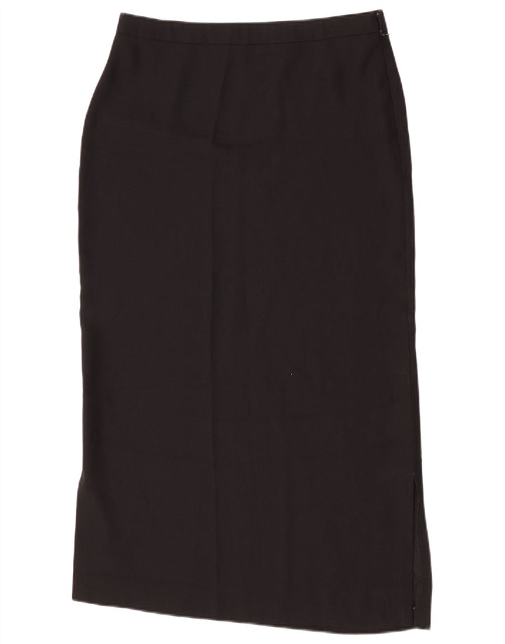 Saia Midi Feminina Vintage W30 Média Preta