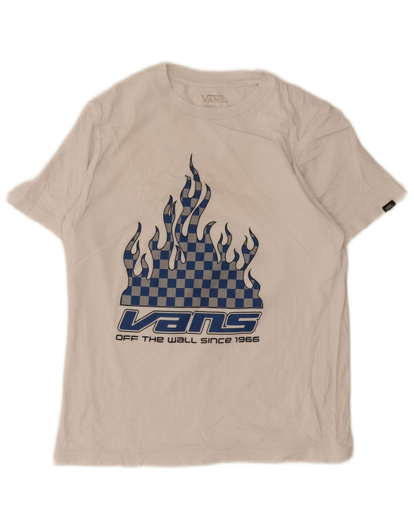 Top Vans Boys Graphic T-Shirt 11-12 Anos Branco