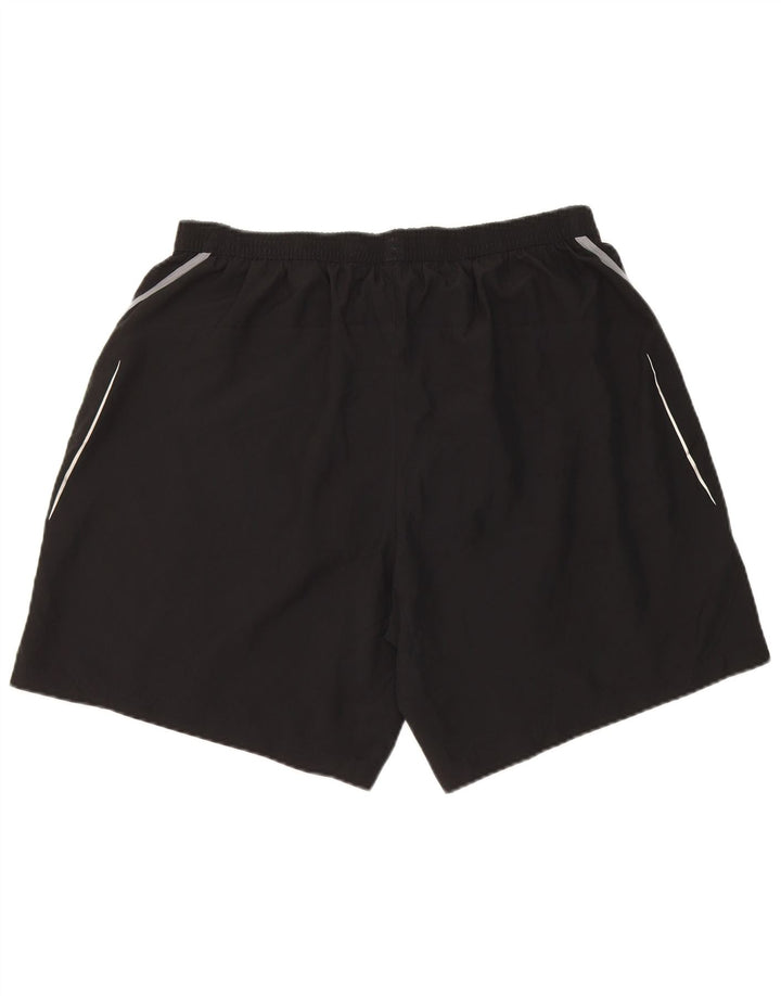 Shorts esportivos masculinos Adidas grande poliéster preto