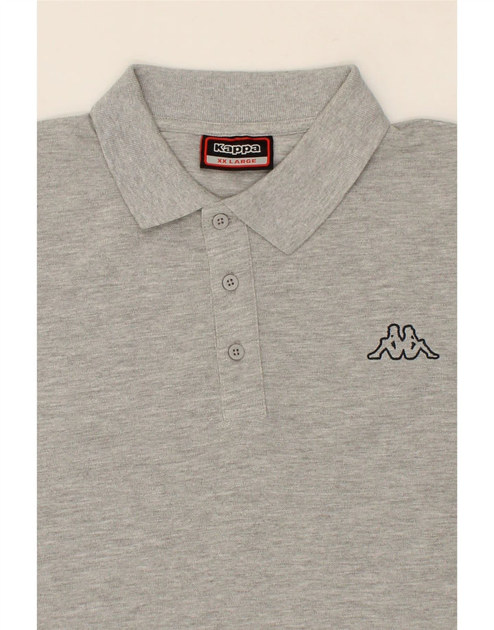 KAPPA Mens Polo Shirt 2XL Grey Cotton Vintage Kappa and Second-Hand Kappa from Messina Hembry 