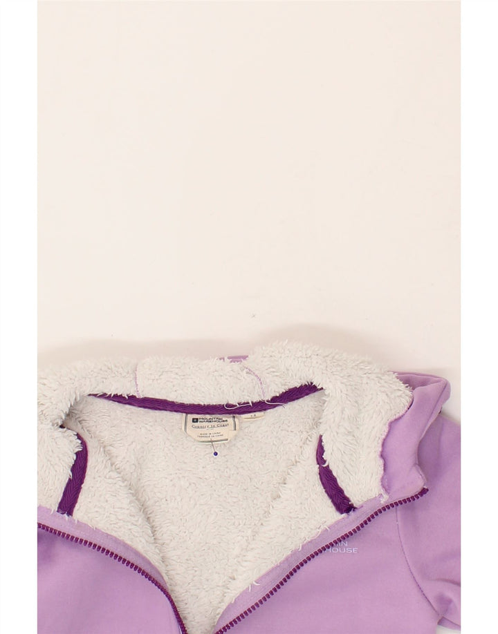 MOUNTAIN WAREHOUSE Girls Zip Hoodie Sweater 7-8 Years Purple Polyester Vintage Mountain Warehouse and Second-Hand Mountain Warehouse from Messina Hembry 