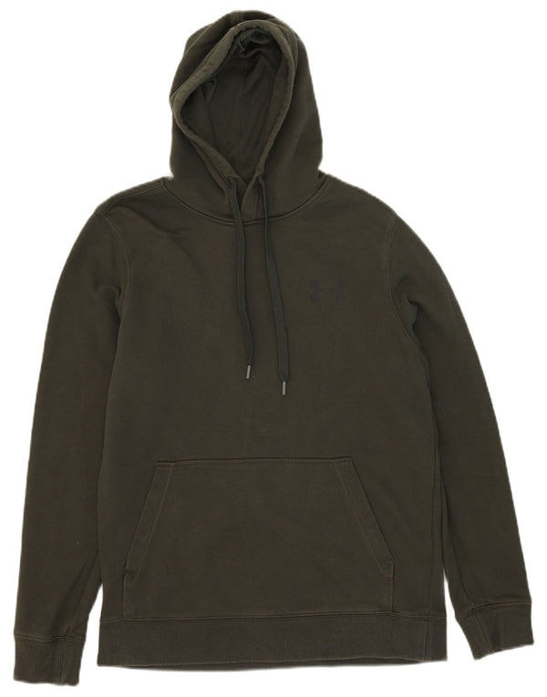 Under Armour masculino Cold Gear moletom com capuz pequeno algodão verde