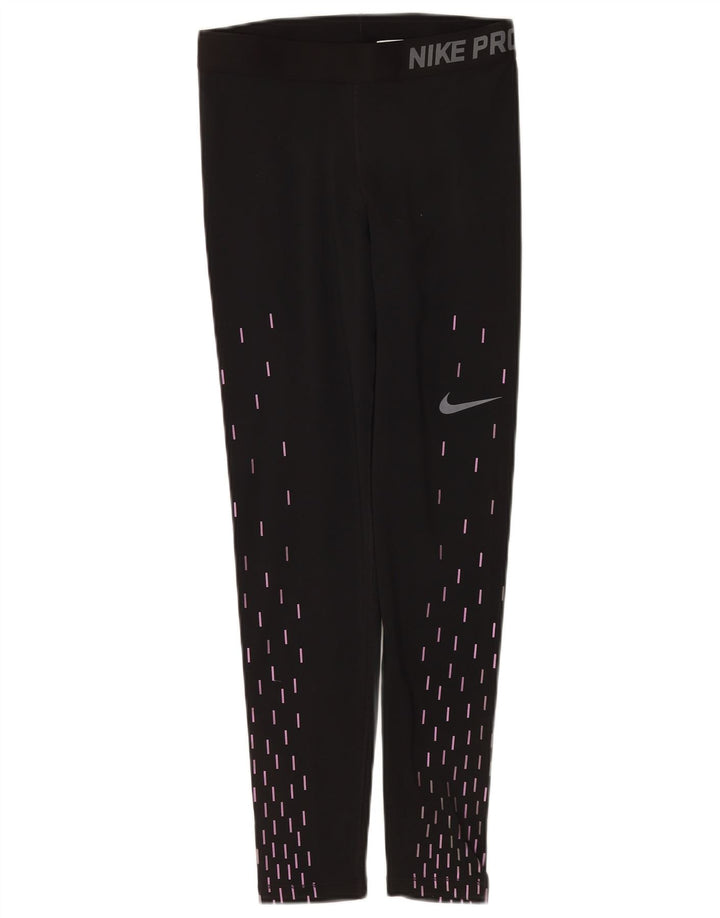 Leggings Nike Dri Fit Graphic UK 12 Médio Preto Geométrico