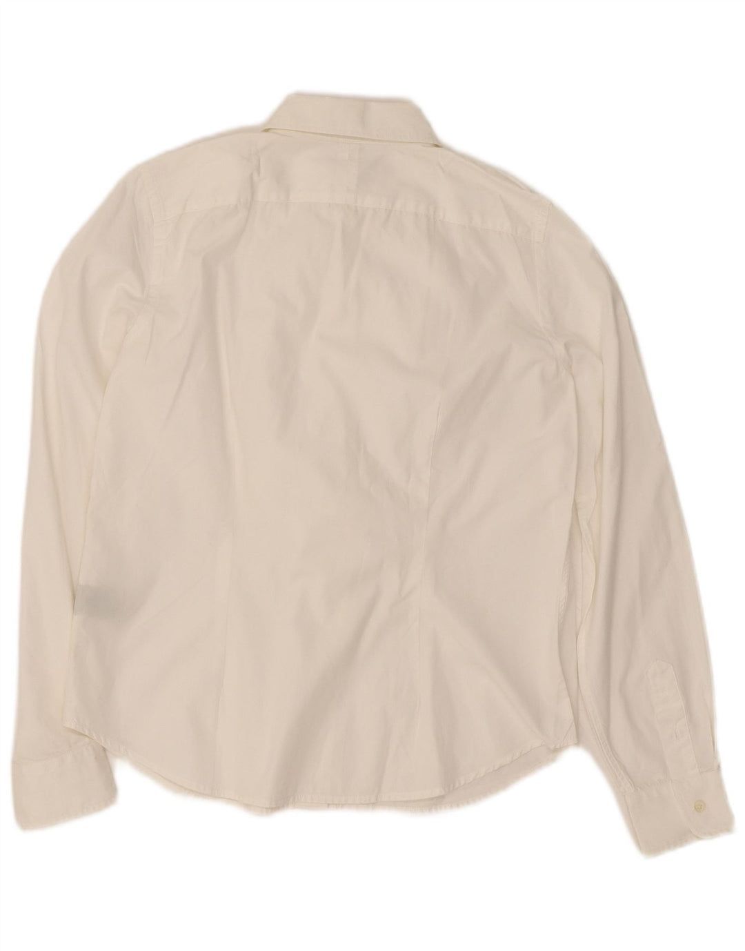 Ralph Lauren Camisa Feminina Petite Manga Longa Reino Unido 14 Médio Branco